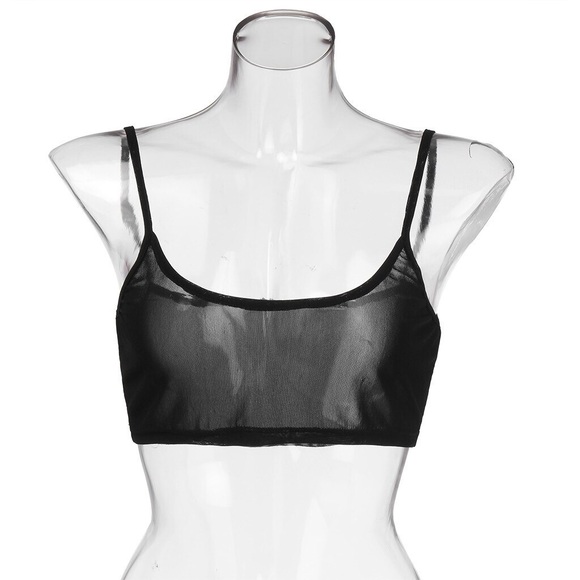 BUNDLE & SAVE✨📦Black Mesh Crop Tank Top - Picture 6 of 8